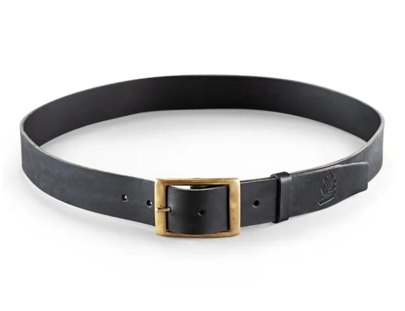 &SONS Black Leather Belt Online