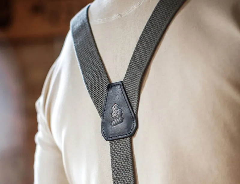 &SONS Black Leather Braces Shop
