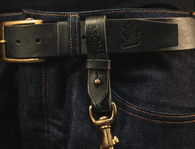 &SONS Black Leather Key Fob Store