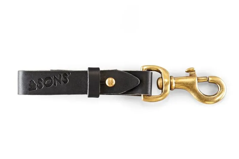 &SONS Black Leather Key Fob Store