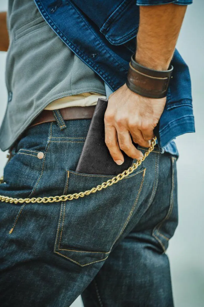 &SONS Black Leather Wallet Fashion