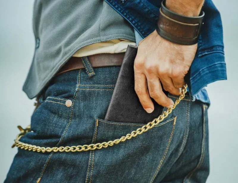 &SONS Black Leather Wallet Fashion