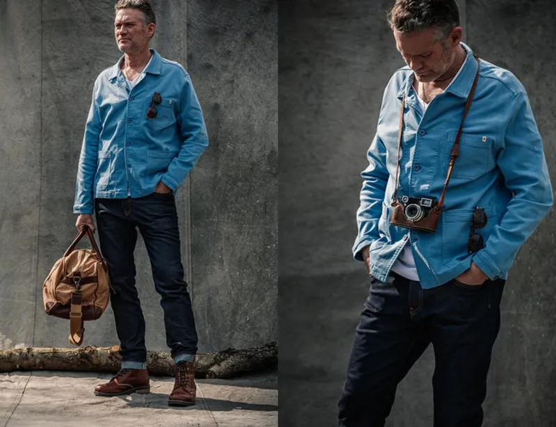 &SONS Blue Bolt Chore Jacket Best