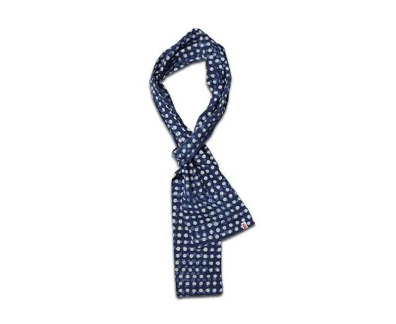 &SONS Blue Dot Organic Japanese Scarf Sale