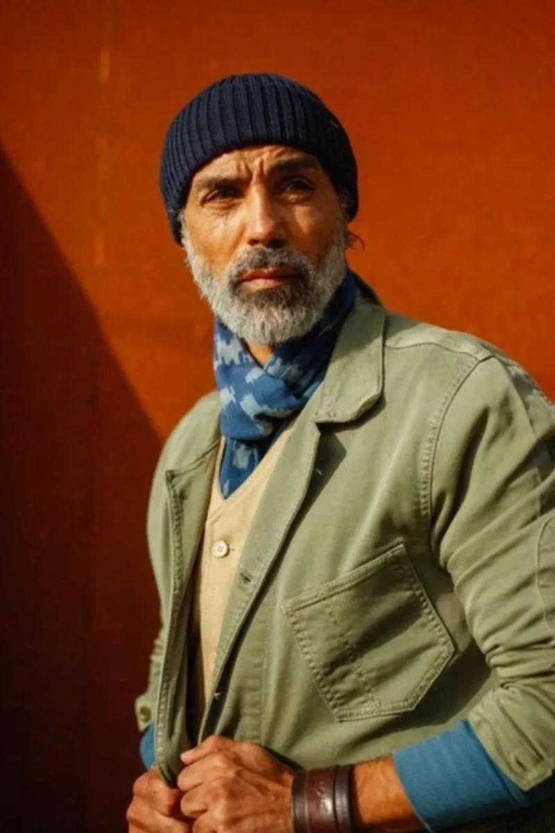 &SONS Blue Ikat Scarf Sale