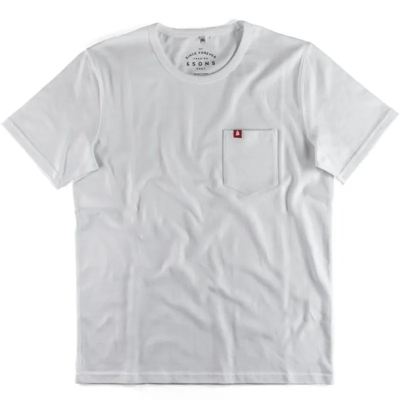 &SONS Boxer Pocket T-Shirt White Cheap