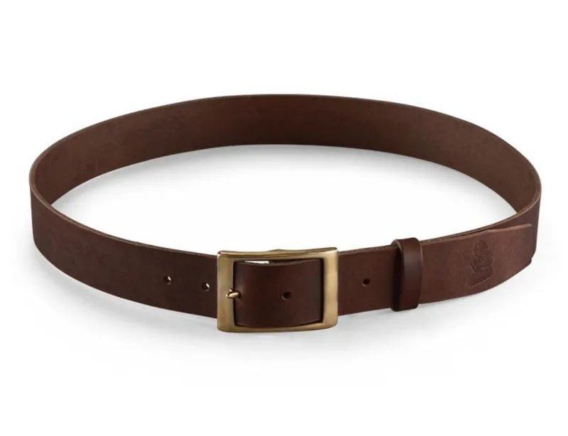 &SONS Brown Leather Belt Flash Sale