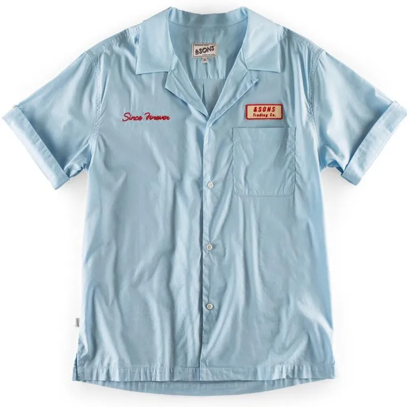&SONS Club Shirt Sky Blue Cheap
