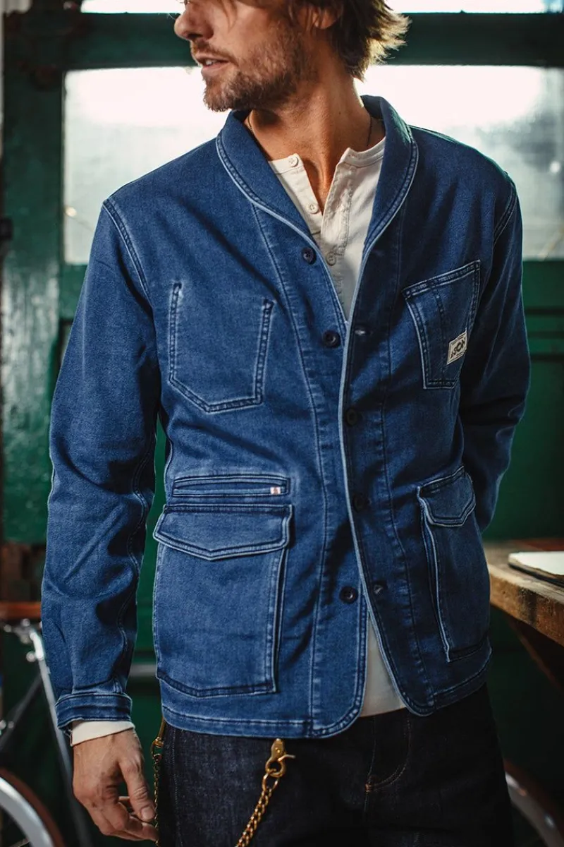 &SONS Crafter Indigo Wash Chore Jacket Online
