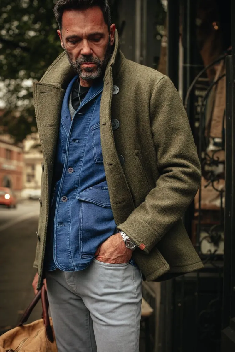 &SONS Crafter Indigo Wash Chore Jacket Online