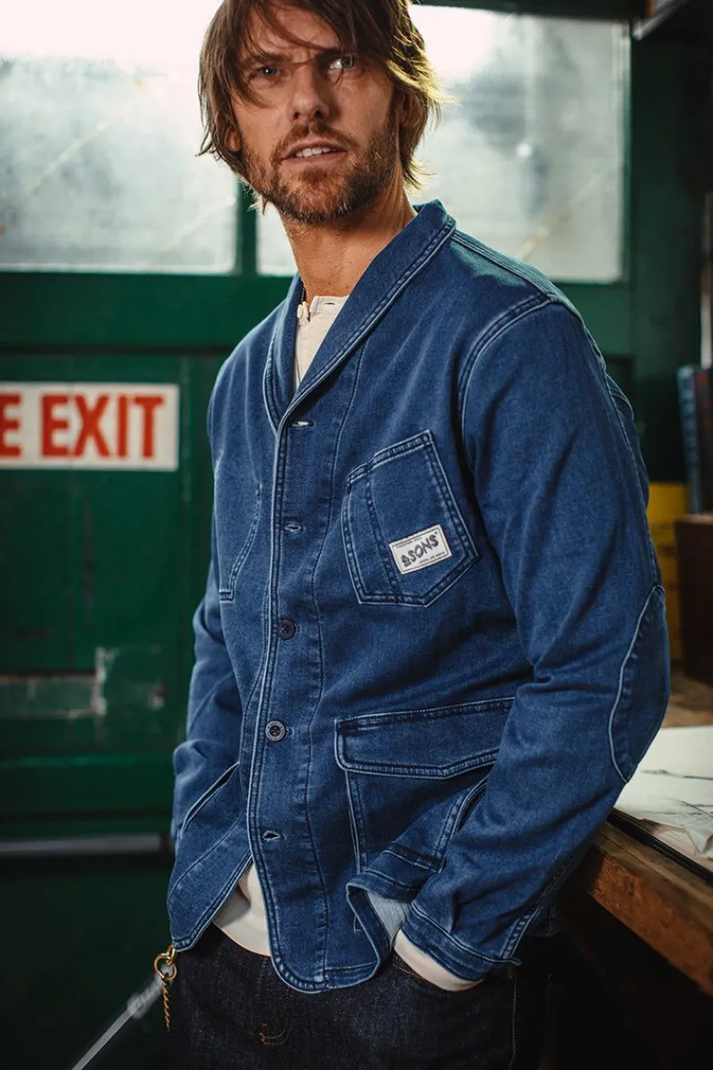 &SONS Crafter Indigo Wash Chore Jacket Online