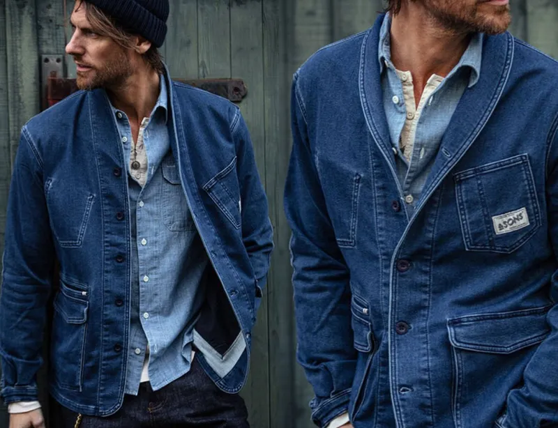 &SONS Crafter Indigo Wash Chore Jacket Online