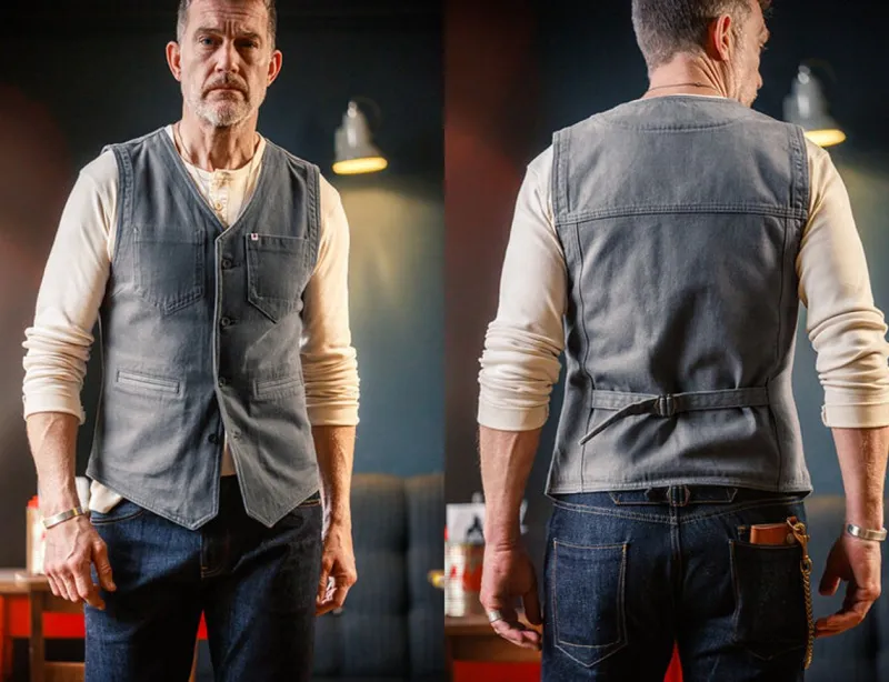 &SONS Grey Lincoln Waistcoat / Vest Best Sale