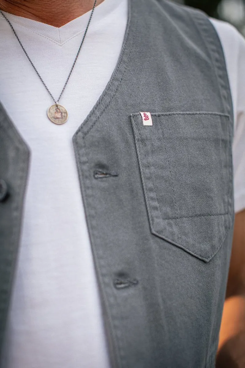 &SONS Grey Lincoln Waistcoat / Vest Best Sale