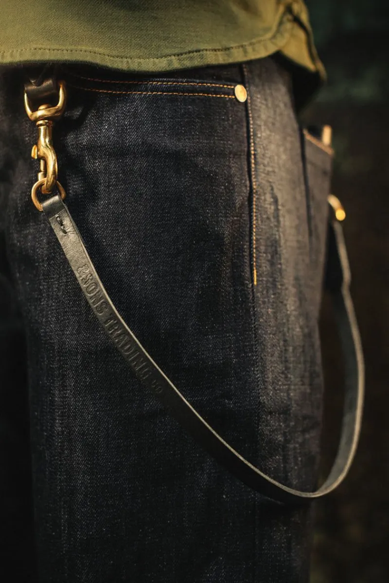 &SONS Leather Lanyard - Black Hot