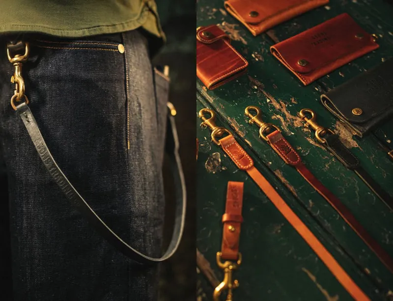 &SONS Leather Lanyard - Black Hot