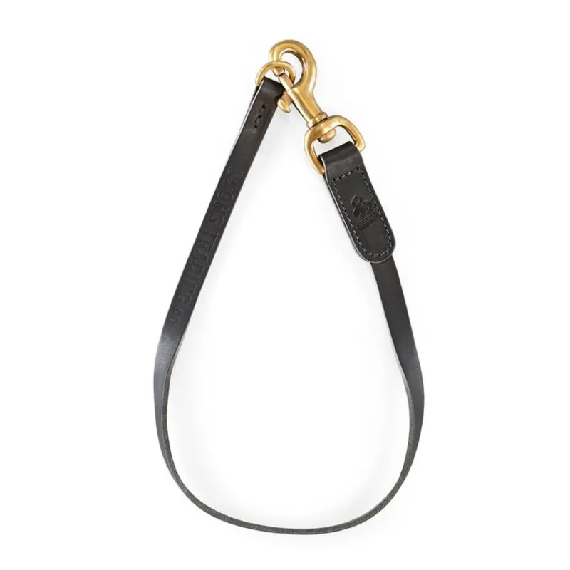 &SONS Leather Lanyard - Black Hot