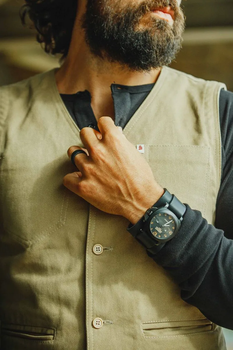 &SONS Leather Watch / Wrist Cuff Black Hot
