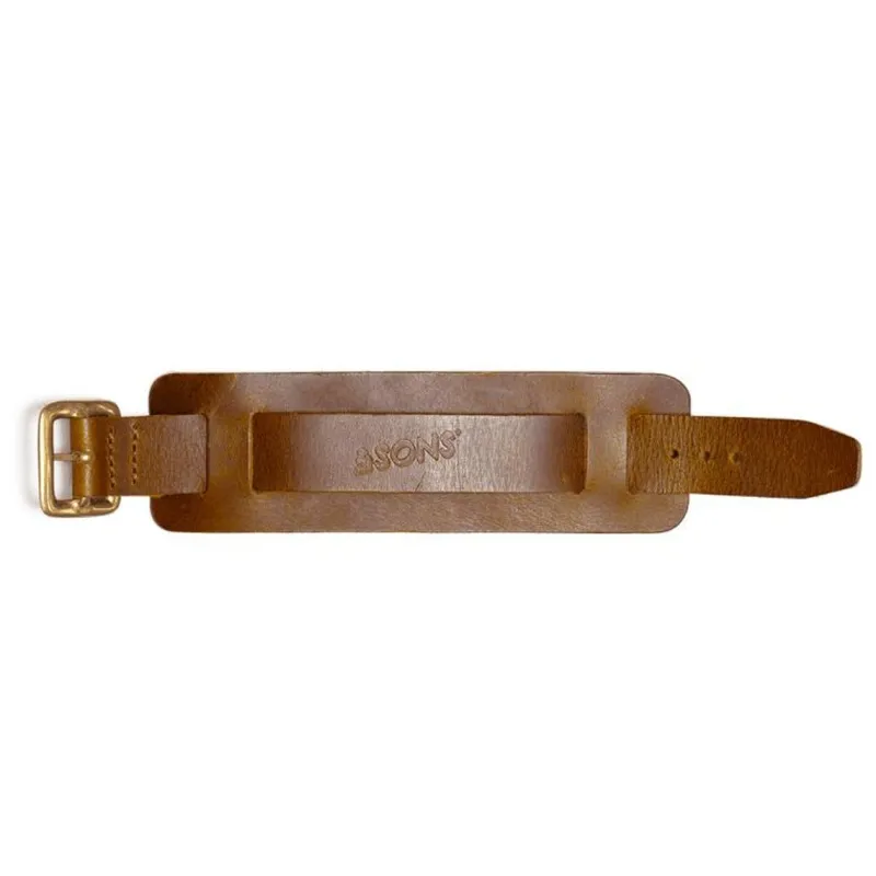 &SONS Leather Watch / Wrist Cuff Tan Cheap