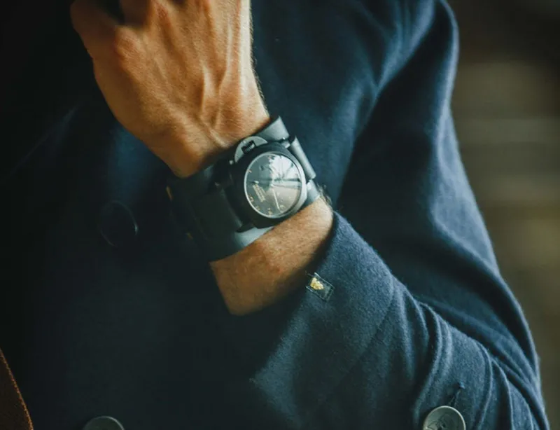 &SONS Leather Watch / Wrist Cuff Black Hot