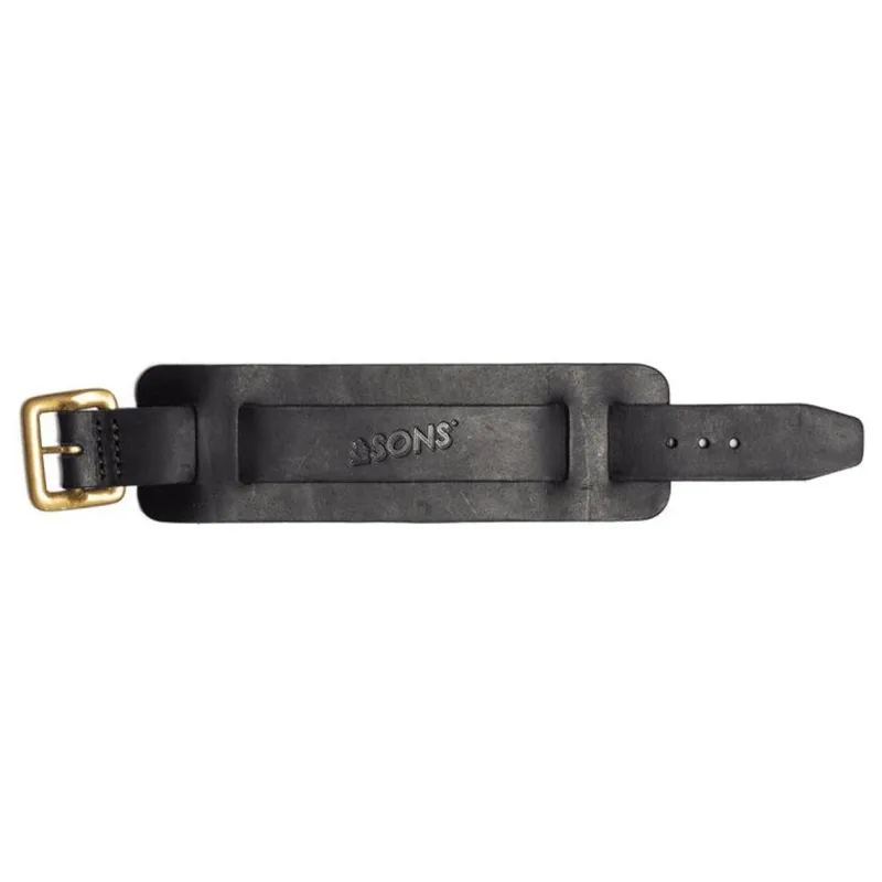 &SONS Leather Watch / Wrist Cuff Black Hot