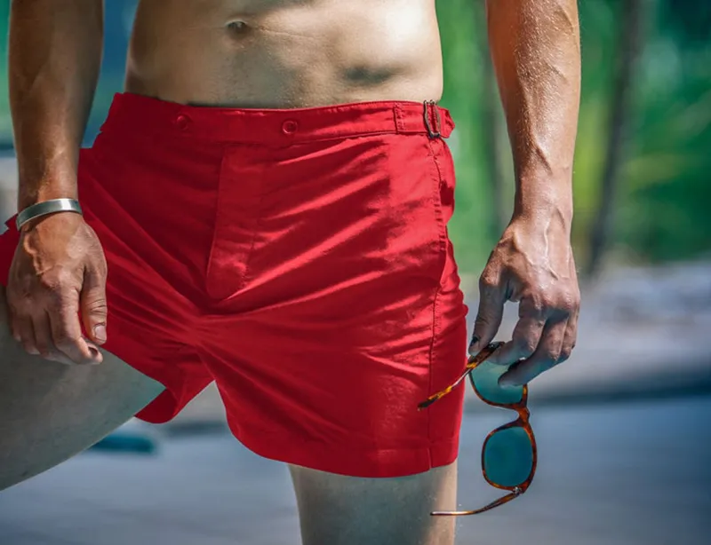 &SONS Newman Swim Shorts Vintage Red Cheap