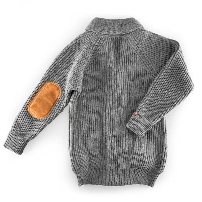 &SONS Pioneer British Wool Cardigan Grey Fashion