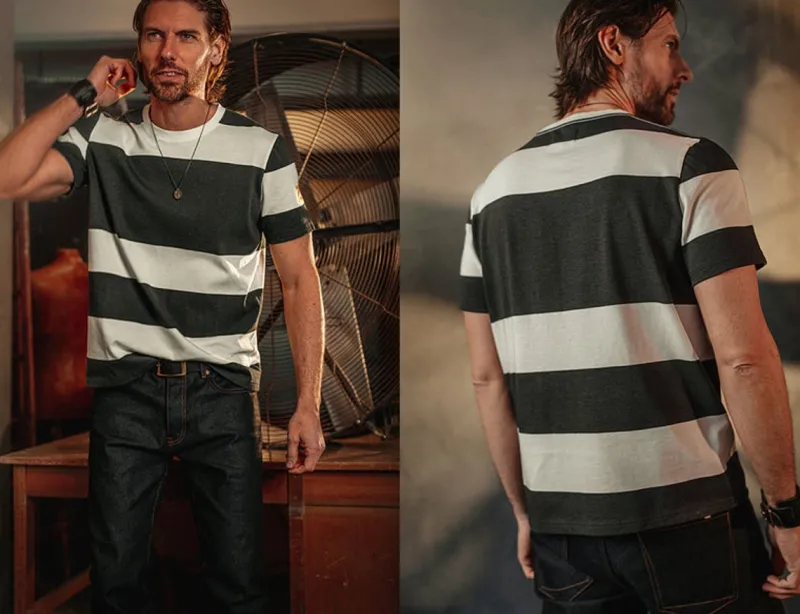 &SONS 75 T-Shirt Black Stripe Sale