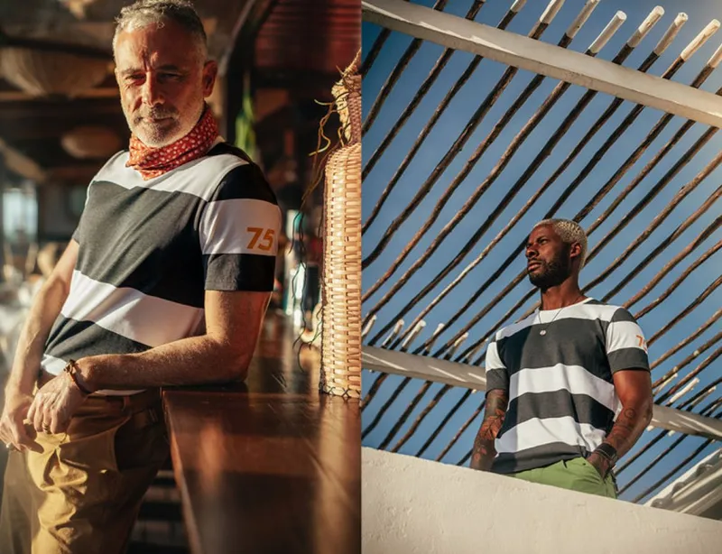 &SONS 75 T-Shirt Black Stripe Sale
