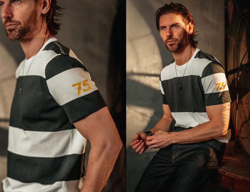 &SONS 75 T-Shirt Black Stripe Sale