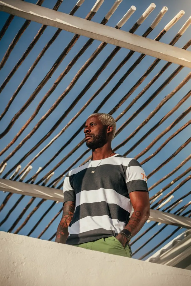 &SONS 75 T-Shirt Black Stripe Sale