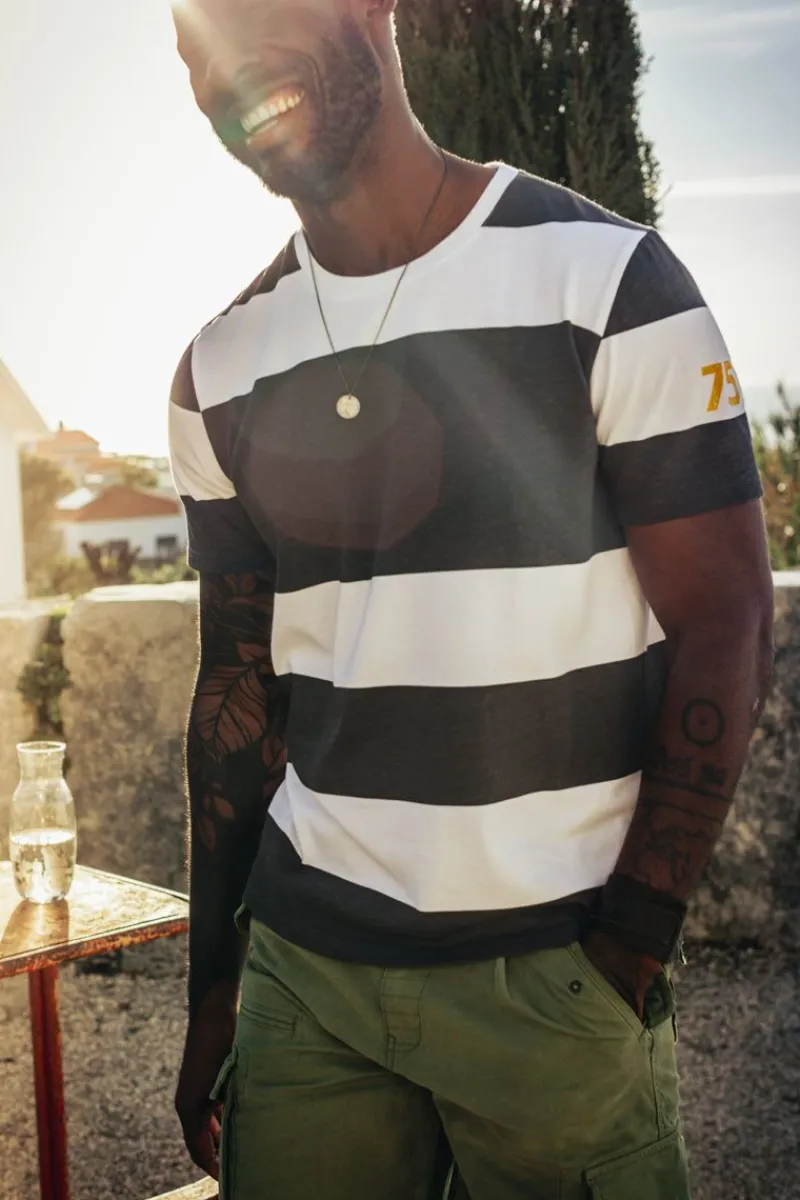 &SONS 75 T-Shirt Black Stripe Sale