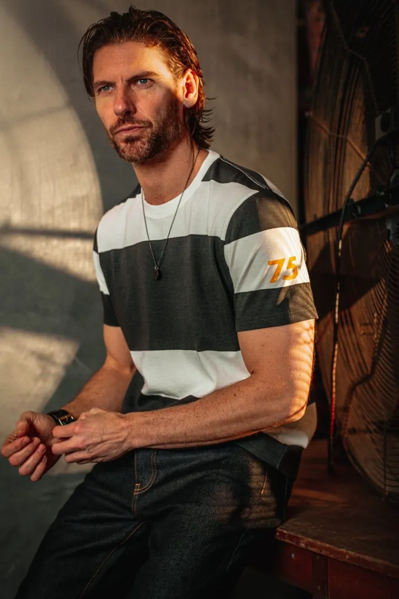 &SONS 75 T-Shirt Black Stripe Sale