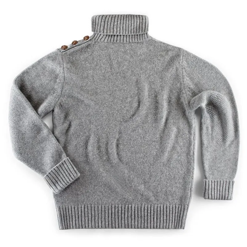 &SONS Ahab Submariner Rollneck Jumper Grey Outlet
