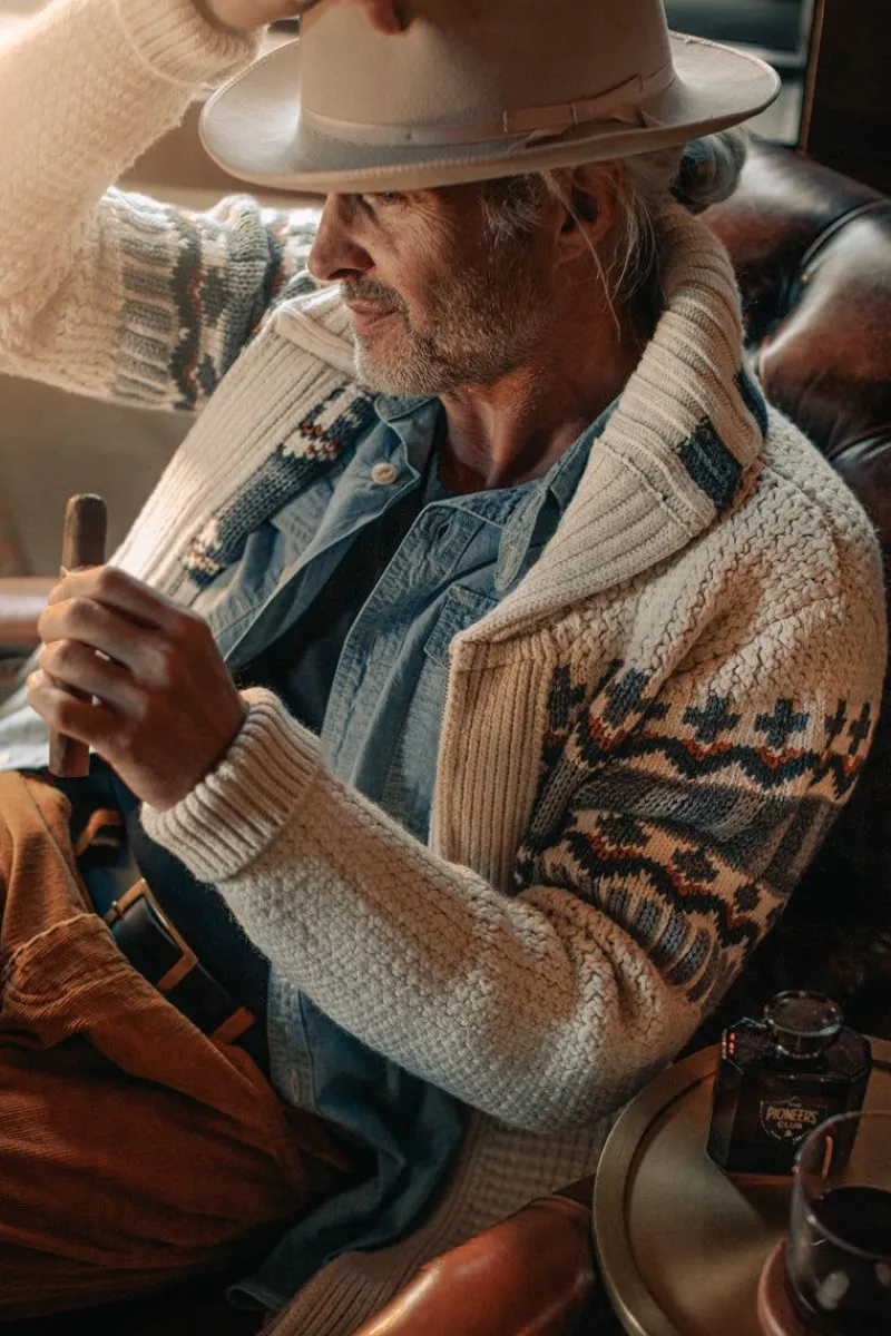 &SONS Alpine Cardigan Ecru Clearance
