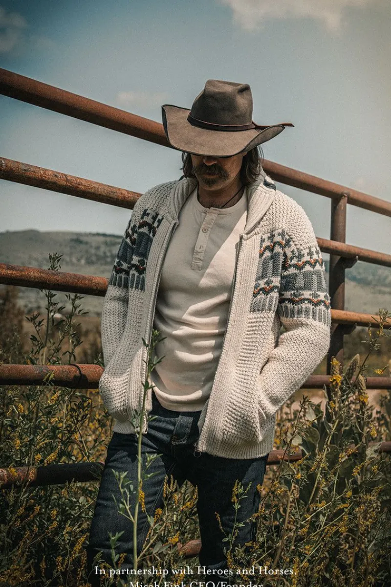 &SONS Alpine Cardigan Ecru Clearance