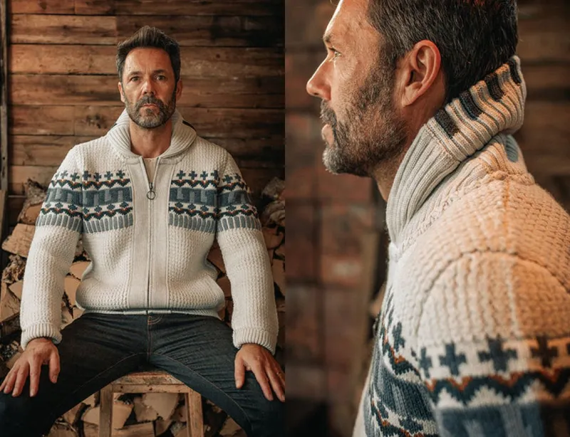 &SONS Alpine Cardigan Ecru Clearance