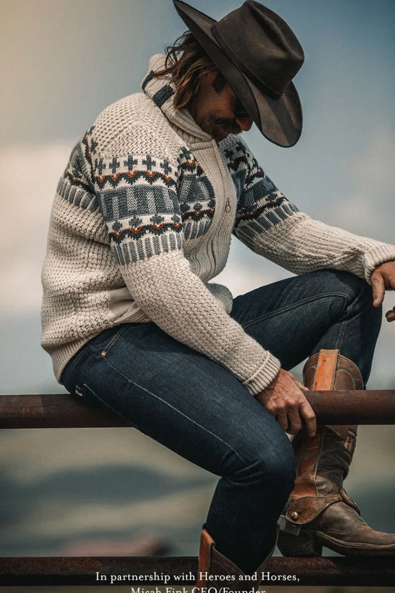 &SONS Alpine Cardigan Ecru Clearance