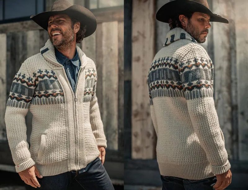 &SONS Alpine Cardigan Ecru Clearance