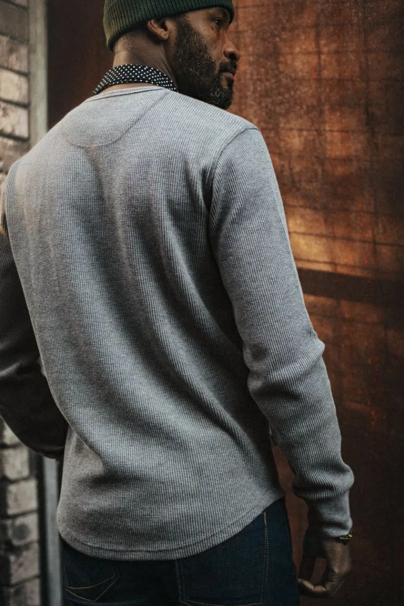 &SONS Base Waffle Crew Neck Grey Marl Best Sale