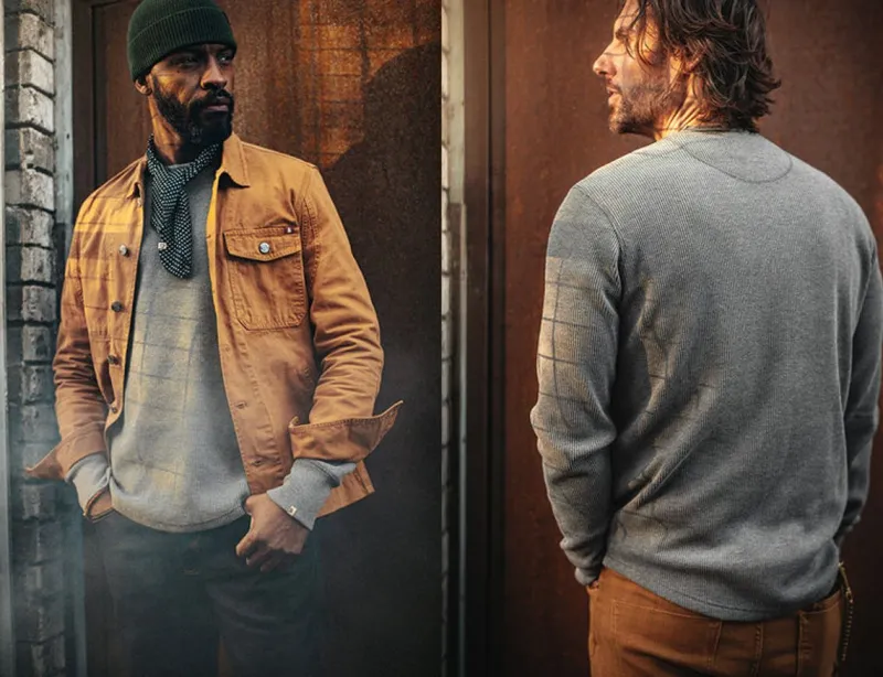 &SONS Base Waffle Crew Neck Grey Marl Best Sale