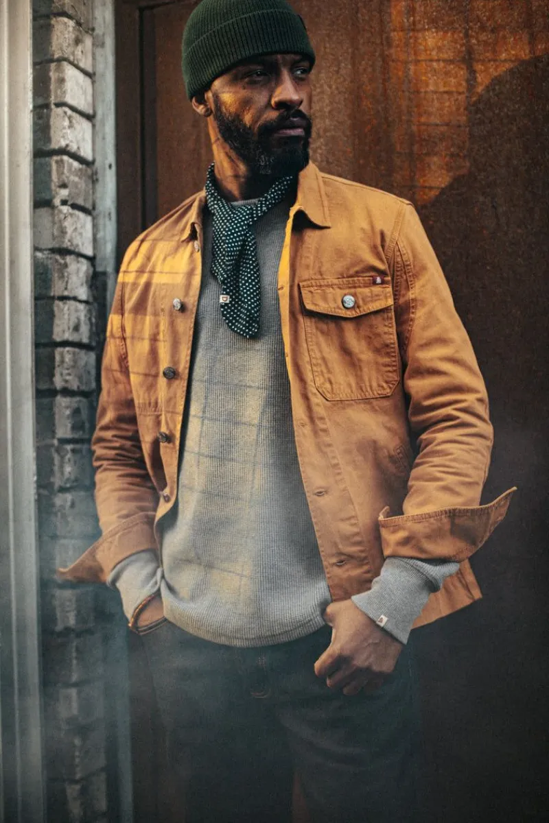 &SONS Base Waffle Crew Neck Grey Marl Best Sale