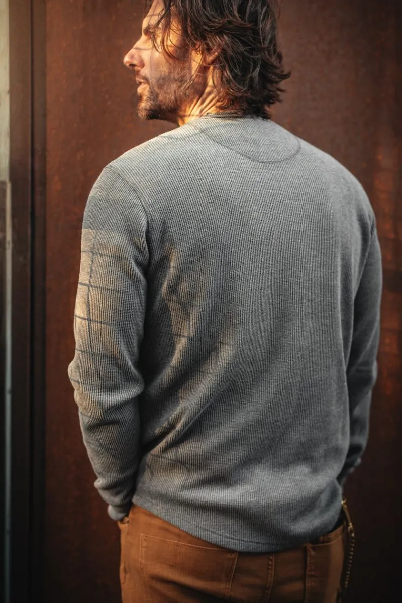 &SONS Base Waffle Crew Neck Grey Marl Best Sale