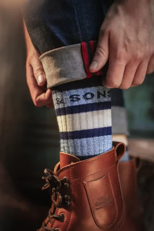&SONS Baseline Socks Navy Outlet
