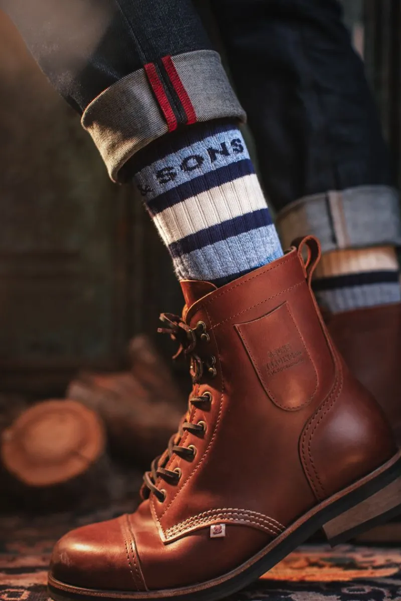 &SONS Baseline Socks Navy Outlet