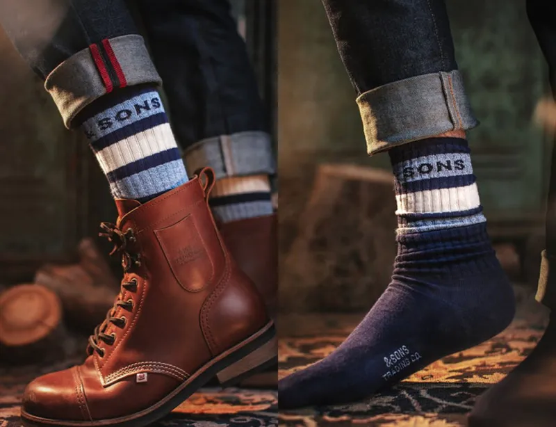 &SONS Baseline Socks Navy Outlet