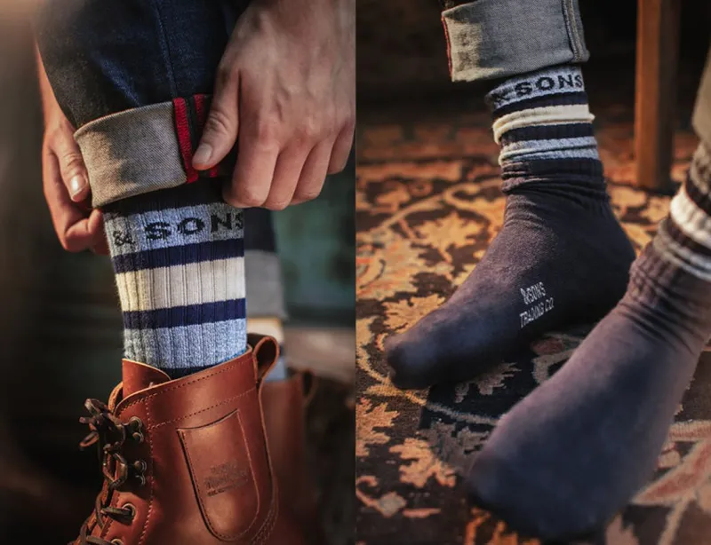 &SONS Baseline Socks Navy Outlet