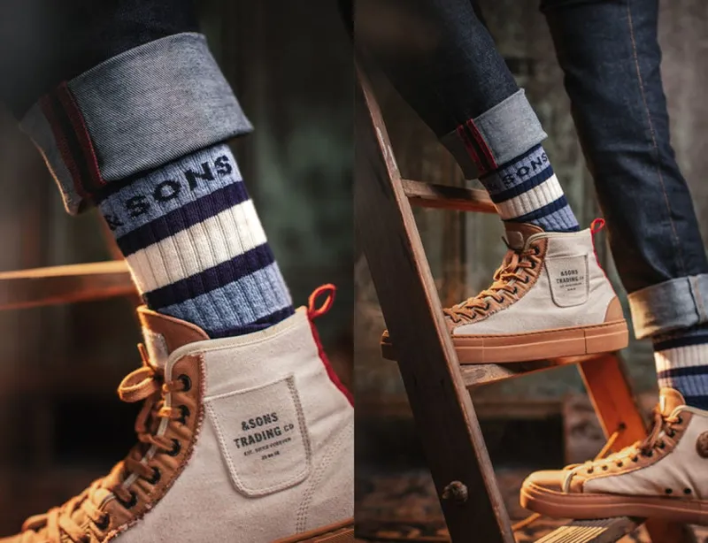 &SONS Baseline Socks Navy Outlet
