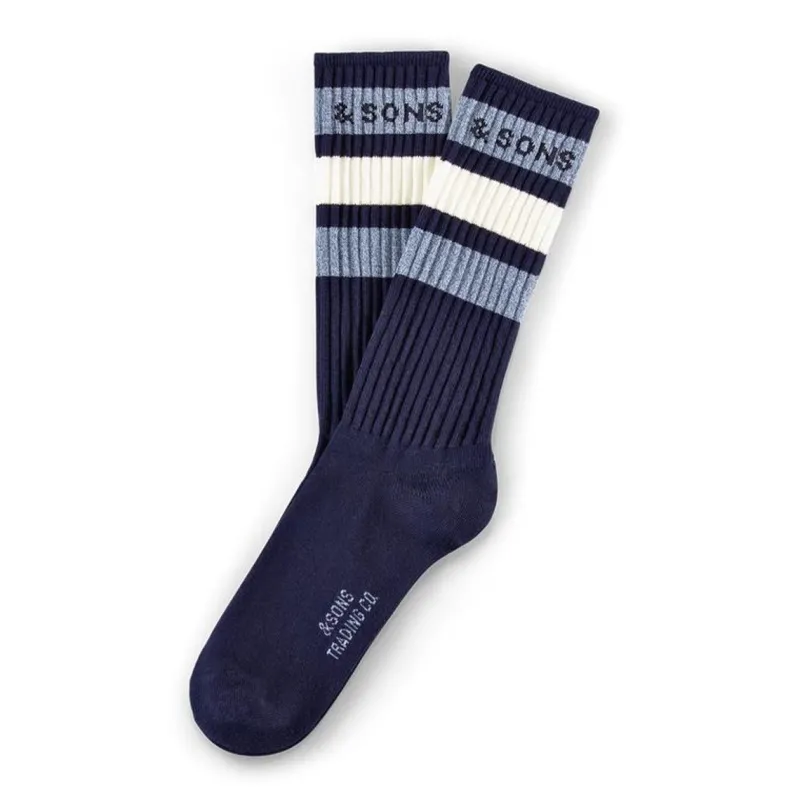 &SONS Baseline Socks Navy Outlet