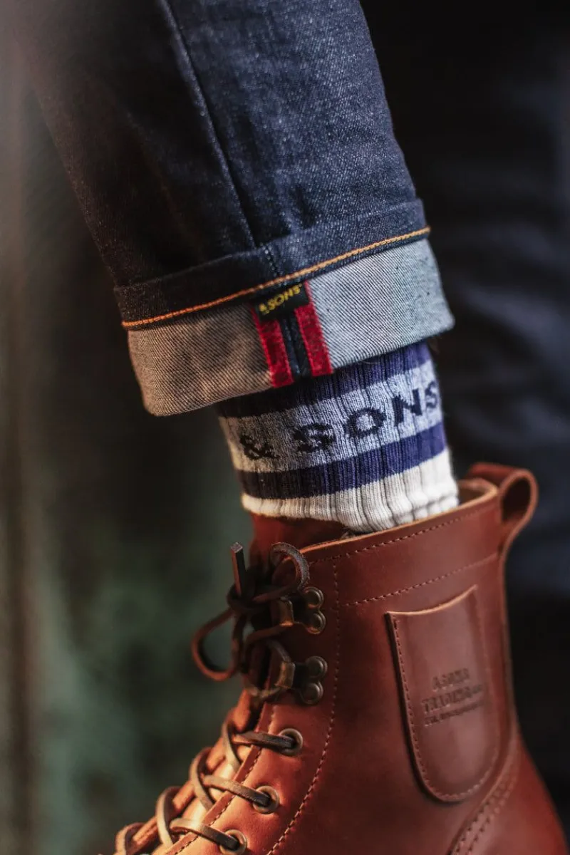 &SONS Baseline Socks Navy Outlet